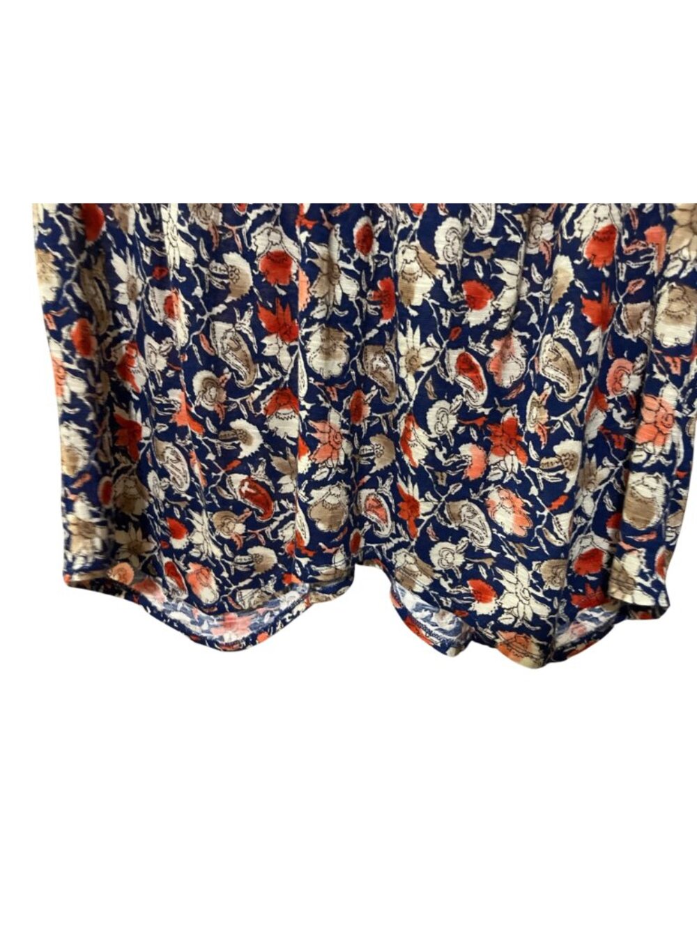 Lucky Brand Womens L Floral V Neck Boho Blouse Soft Lightweight Used - Picture 5 of 14